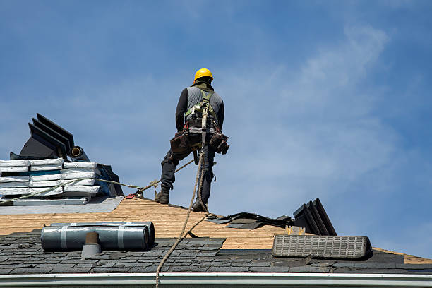 Professional Roofing technician working in Long Pond, PA